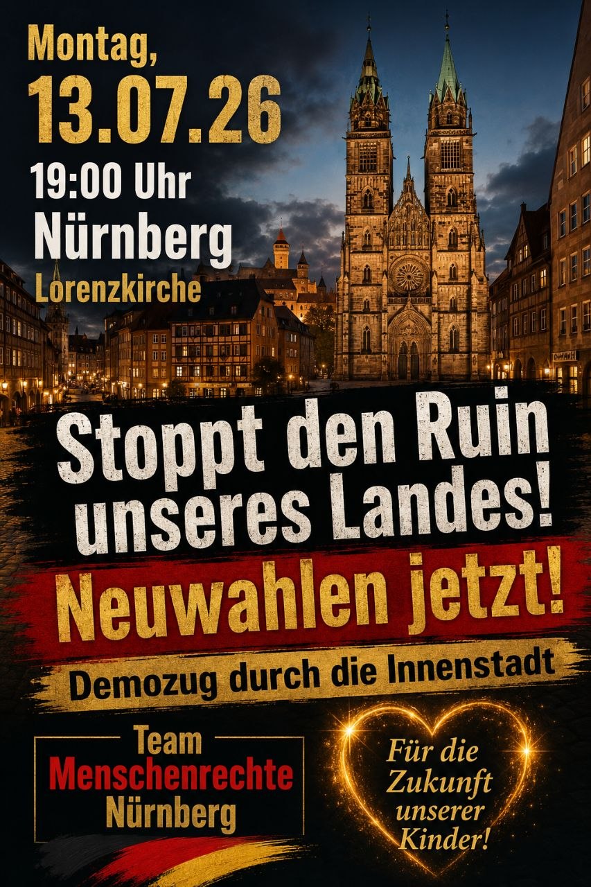 Montagsdemo Lorenzkirche